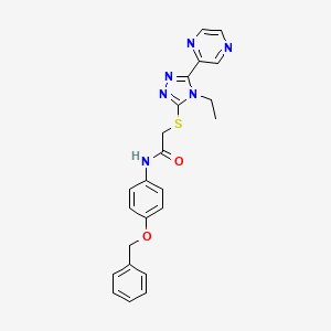 N-(4-(Benzyloxy)phenyl)-2-((4-ethyl-5-(pyrazin-2-yl)-4H-1,2,4-triazol-3-yl)thio)acetamide