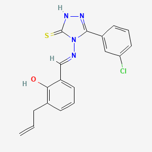 4-((3-Allyl-2-hydroxybenzylidene)amino)-3-(3-chlorophenyl)-1H-1,2,4-triazole-5(4H)-thione