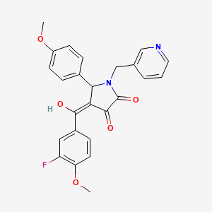 4-(3-Fluoro-4-methoxybenzoyl)-3-hydroxy-5-(4-methoxyphenyl)-1-(pyridin-3-ylmethyl)-1H-pyrrol-2(5H)-one