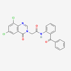 N-(2-Benzoylphenyl)-2-(6,8-dichloro-4-oxoquinazolin-3(4H)-yl)acetamide