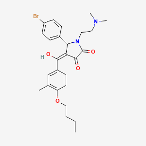 5-(4-bromophenyl)-4-[(4-butoxy-3-methylphenyl)carbonyl]-1-[2-(dimethylamino)ethyl]-3-hydroxy-1,5-dihydro-2H-pyrrol-2-one