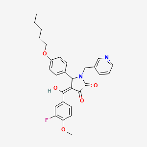 4-(3-Fluoro-4-methoxybenzoyl)-3-hydroxy-5-(4-(pentyloxy)phenyl)-1-(pyridin-3-ylmethyl)-1H-pyrrol-2(5H)-one