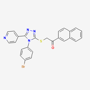 2-{[4-(4-bromophenyl)-5-(pyridin-4-yl)-4H-1,2,4-triazol-3-yl]sulfanyl}-1-(naphthalen-2-yl)ethanone