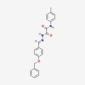 molecular formula C23H21N3O3 B12031130 2-(2-(4-(Benzyloxy)benzylidene)hydrazino)-N-(4-methylphenyl)-2-oxoacetamide CAS No. 357412-01-2