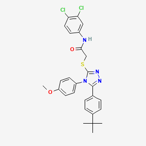 2-{[5-(4-tert-butylphenyl)-4-(4-methoxyphenyl)-4H-1,2,4-triazol-3-yl]sulfanyl}-N-(3,4-dichlorophenyl)acetamide