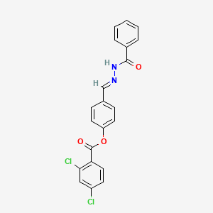 4-{(E)-[2-(phenylcarbonyl)hydrazinylidene]methyl}phenyl 2,4-dichlorobenzoate