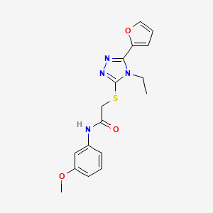 2-{[4-ethyl-5-(furan-2-yl)-4H-1,2,4-triazol-3-yl]sulfanyl}-N-(3-methoxyphenyl)acetamide