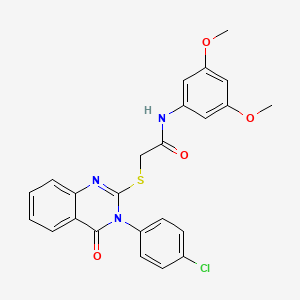 2-{[3-(4-chlorophenyl)-4-oxo-3,4-dihydroquinazolin-2-yl]sulfanyl}-N-(3,5-dimethoxyphenyl)acetamide