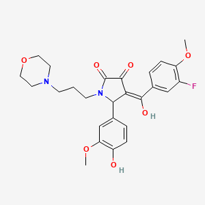 4-(3-Fluoro-4-methoxybenzoyl)-3-hydroxy-5-(4-hydroxy-3-methoxyphenyl)-1-[3-(4-morpholinyl)propyl]-1,5-dihydro-2H-pyrrol-2-one