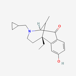 molecular formula C19H25NO2 B1203134 (1R,9S)-10-(cyclopropylmethyl)-1-ethyl-4-hydroxy-13-methyl-10-azatricyclo[7.3.1.02,7]trideca-2(7),3,5-trien-8-one 