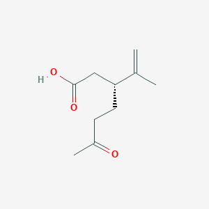 molecular formula C10H16O3 B1203135 (3R)-3-isopropenyl-6-oxoheptanoic acid 