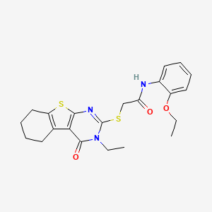 N-(2-ethoxyphenyl)-2-[(3-ethyl-4-oxo-3,4,5,6,7,8-hexahydro[1]benzothieno[2,3-d]pyrimidin-2-yl)sulfanyl]acetamide