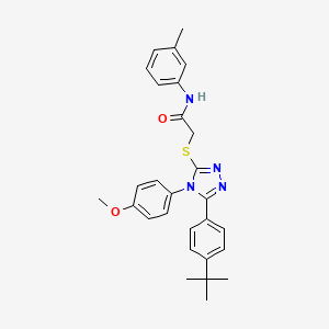 2-{[5-(4-tert-butylphenyl)-4-(4-methoxyphenyl)-4H-1,2,4-triazol-3-yl]sulfanyl}-N-(3-methylphenyl)acetamide