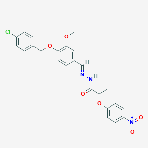 N'-(4-((4-CL-Benzyl)oxy)-3-ethoxybenzylidene)-2-(4-nitrophenoxy)propanohydrazide