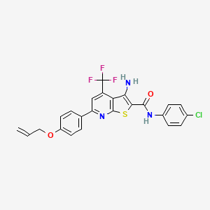 6-[4-(Allyloxy)phenyl]-3-amino-N-(4-chlorophenyl)-4-(trifluoromethyl)thieno[2,3-B]pyridine-2-carboxamide