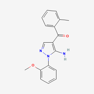 (5-Amino-1-(2-methoxyphenyl)-1H-pyrazol-4-YL)(O-tolyl)methanone