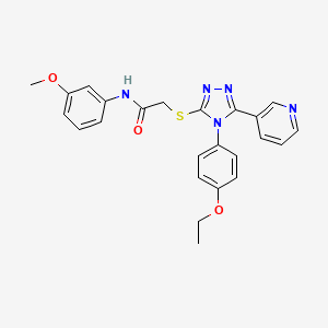 2-{[4-(4-ethoxyphenyl)-5-(pyridin-3-yl)-4H-1,2,4-triazol-3-yl]sulfanyl}-N-(3-methoxyphenyl)acetamide