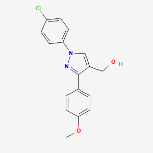 (1-(4-Chlorophenyl)-3-(4-methoxyphenyl)-1H-pyrazol-4-YL)methanol