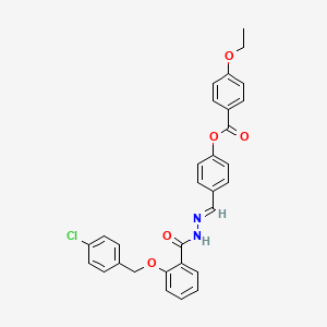 4-(2-(2-((4-Chlorobenzyl)oxy)benzoyl)carbohydrazonoyl)phenyl 4-ethoxybenzoate