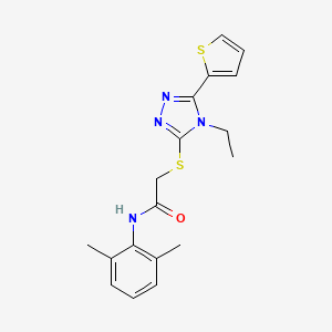 N-(2,6-Dimethylphenyl)-2-((4-ethyl-5-(thiophen-2-yl)-4H-1,2,4-triazol-3-yl)thio)acetamide