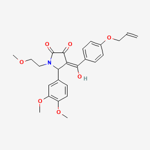 molecular formula C25H27NO7 B12031517 4-[4-(Allyloxy)benzoyl]-5-(3,4-dimethoxyphenyl)-3-hydroxy-1-(2-methoxyethyl)-1,5-dihydro-2H-pyrrol-2-one 