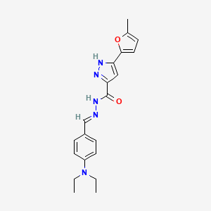 N'-{(E)-[4-(diethylamino)phenyl]methylidene}-3-(5-methyl-2-furyl)-1H-pyrazole-5-carbohydrazide