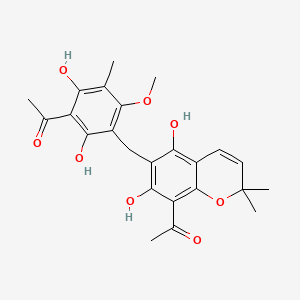 molecular formula C24H26O8 B1203158 Mallotochromene CAS No. 98569-62-1