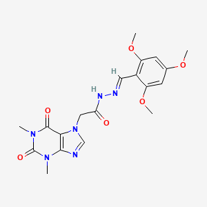 2-(1,3-dimethyl-2,6-dioxo-1,2,3,6-tetrahydro-7H-purin-7-yl)-N'-[(E)-(2,4,6-trimethoxyphenyl)methylidene]acetohydrazide