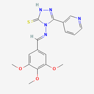 5-(3-Pyridinyl)-4-((3,4,5-trimethoxybenzylidene)amino)-4H-1,2,4-triazole-3-thiol