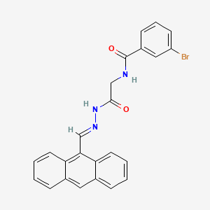 N-(2-(2-(9-Anthrylmethylene)hydrazino)-2-oxoethyl)-3-bromobenzamide