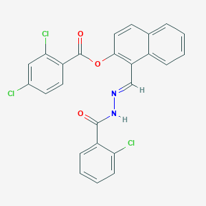 1-(2-(2-Chlorobenzoyl)carbohydrazonoyl)-2-naphthyl 2,4-dichlorobenzoate