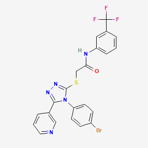 2-{[4-(4-bromophenyl)-5-(pyridin-3-yl)-4H-1,2,4-triazol-3-yl]sulfanyl}-N-[3-(trifluoromethyl)phenyl]acetamide