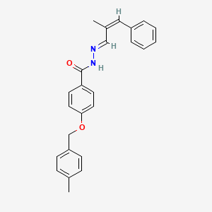 4-((4-Methylbenzyl)oxy)-N'-(2-methyl-3-phenyl-2-propenylidene)benzohydrazide