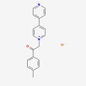 molecular formula C19H17BrN2O B12031767 1-(2-(4-Methylphenyl)-2-oxoethyl)-4-(4-pyridinyl)pyridinium bromide CAS No. 623940-66-9