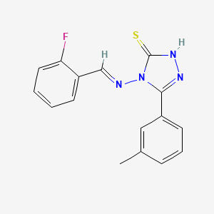 4-((2-Fluorobenzylidene)amino)-5-(3-methylphenyl)-4H-1,2,4-triazole-3-thiol