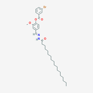 2-Methoxy-4-(2-stearoylcarbohydrazonoyl)phenyl 3-bromobenzoate