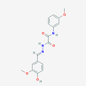 2-[(2E)-2-(4-hydroxy-3-methoxybenzylidene)hydrazinyl]-N-(3-methoxyphenyl)-2-oxoacetamide