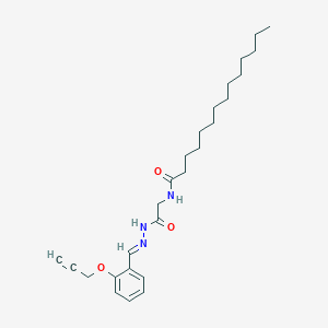 N-[2-oxo-2-[(2E)-2-[(2-prop-2-ynoxyphenyl)methylidene]hydrazinyl]ethyl]tetradecanamide