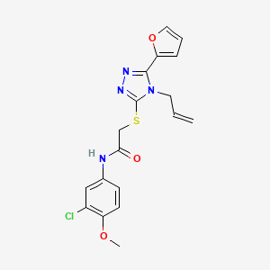 N-(3-chloro-4-methoxyphenyl)-2-{[5-(furan-2-yl)-4-(prop-2-en-1-yl)-4H-1,2,4-triazol-3-yl]sulfanyl}acetamide