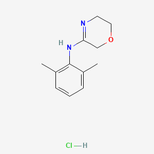 B1203187 Benzenamine, 2,6-dimethyl-N-3-morpholinylidene-, monohydrochloride CAS No. 68278-01-3