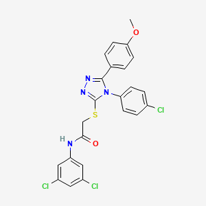 2-{[4-(4-chlorophenyl)-5-(4-methoxyphenyl)-4H-1,2,4-triazol-3-yl]sulfanyl}-N-(3,5-dichlorophenyl)acetamide