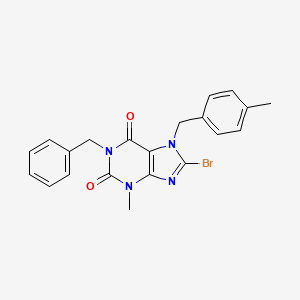 1-benzyl-8-bromo-3-methyl-7-(4-methylbenzyl)-3,7-dihydro-1H-purine-2,6-dione