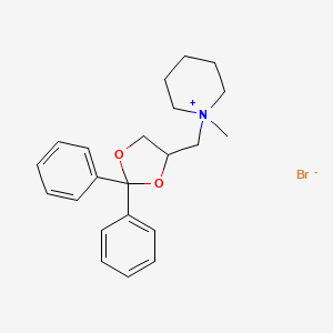 B1203192 1-[(2,2-Diphenyl-1,3-dioxolan-4-yl)methyl]-1-methylpiperidin-1-ium bromide CAS No. 21100-31-2