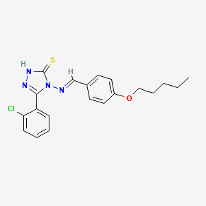 5-(2-Chlorophenyl)-4-((4-(pentyloxy)benzylidene)amino)-4H-1,2,4-triazole-3-thiol