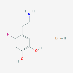 B1203199 1,2-Benzenediol, 4-(2-aminoethyl)-5-fluoro-, hydrobromide CAS No. 59043-70-8