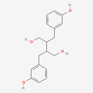 molecular formula C18H22O4 B1203201 2,3-Bis(3-hydroxybenzyl)butane-1,4-diol CAS No. 76543-16-3