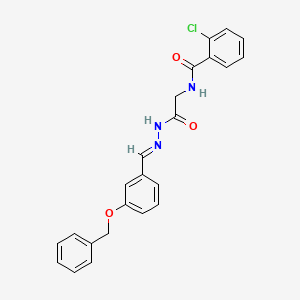 N-(2-(2-(3-(Benzyloxy)benzylidene)hydrazino)-2-oxoethyl)-2-chlorobenzamide