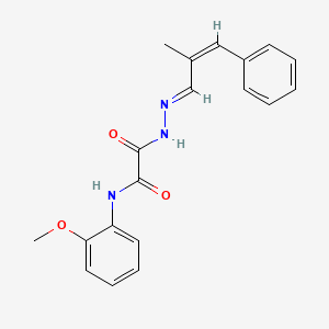 molecular formula C19H19N3O3 B12032056 N-(2-methoxyphenyl)-N'-[(E)-[(Z)-2-methyl-3-phenylprop-2-enylidene]amino]oxamide CAS No. 769148-14-3