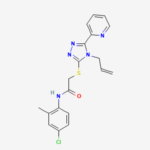 N-(4-chloro-2-methylphenyl)-2-{[4-(prop-2-en-1-yl)-5-(pyridin-2-yl)-4H-1,2,4-triazol-3-yl]sulfanyl}acetamide