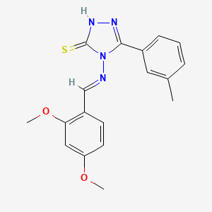 4-{[(E)-(2,4-Dimethoxyphenyl)methylidene]amino}-5-(3-methylphenyl)-4H-1,2,4-triazole-3-thiol